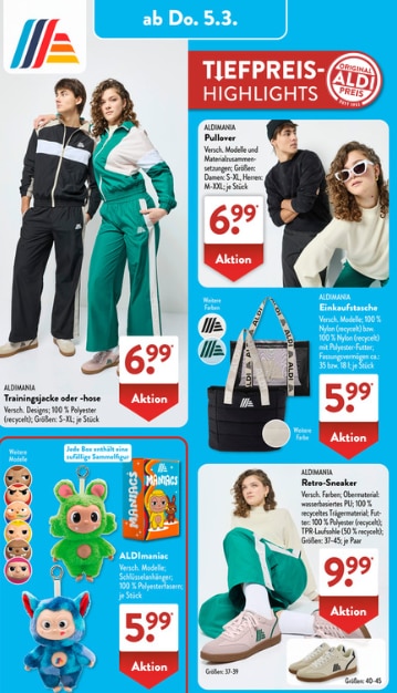 ALDIMANIA Kollektion 2026 im ALDI Süd Prospekt ab 05.03