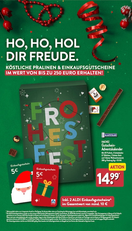 ALDI Nord Gutschein Adventskalender 2024 im ALDI Nord Prospekt