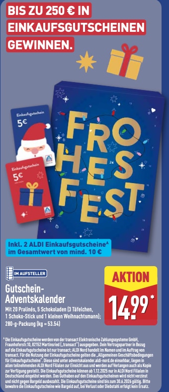 ALDI Nord Gutschein Adventskalender 2025