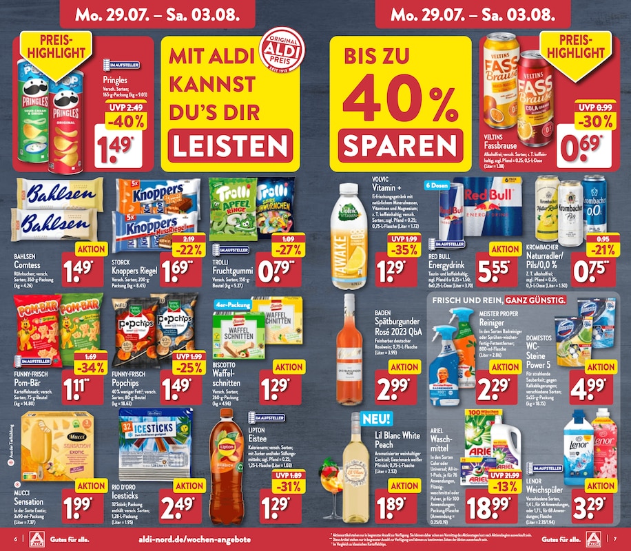 ALDI Nord Prospekt-Highlights ab 29. Juli 2024