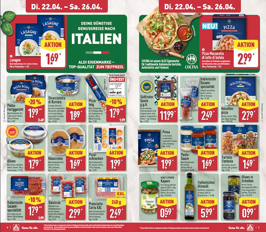 ALDI Nord italienische Woche 22.04.2025 bis 26.04.2025