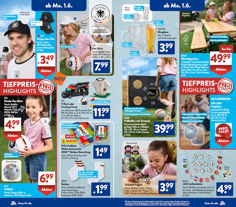 ALDI Süd Fan-Artikel im Prospekt ab 01.06.2026