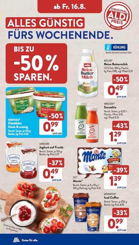 ALDI Süd Prospekt-Highlights ab Montag, 12. August 2024