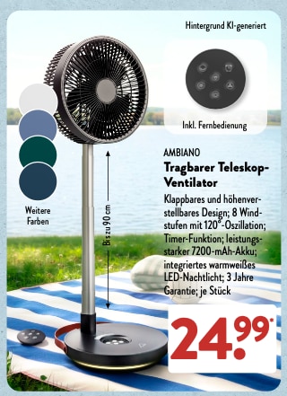 ALDI Süd Teleskop Ventilator im Prospekt