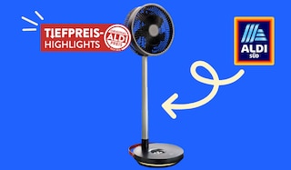 Diesen tragbaren Ventilator gibt's bei ALDI als Tiefpreis-Highlight!