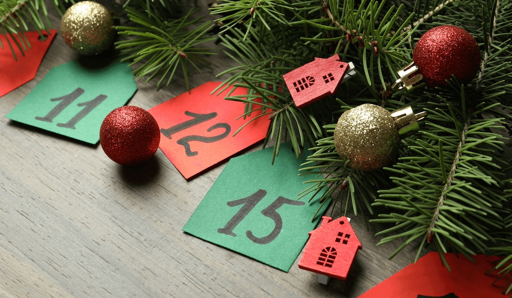 Adventskalender mit Gutschein Umschlägen