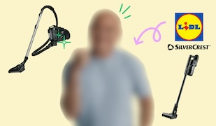 Andre Agassi mit Lidl und Silvercrest Logo