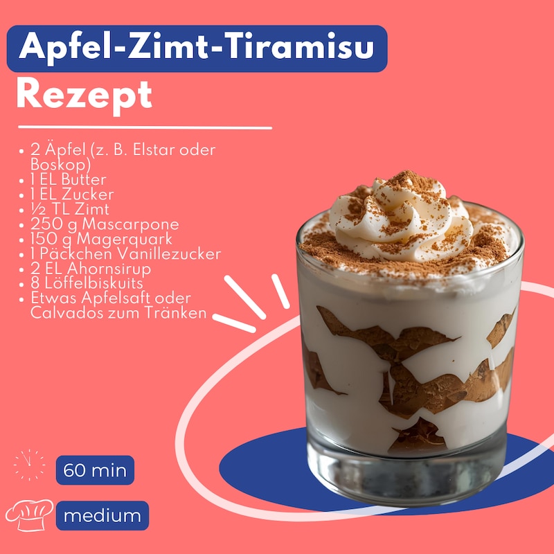 Apfel-Zimt-Tiramisu im Glas