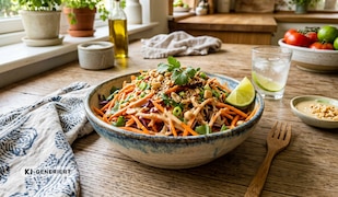 Asia Karottensalat in einer Schüssel