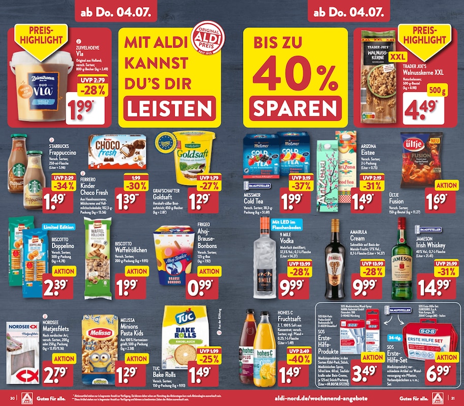 ALDI Nord Prospekt-Highlights ab 01. Juli 2024