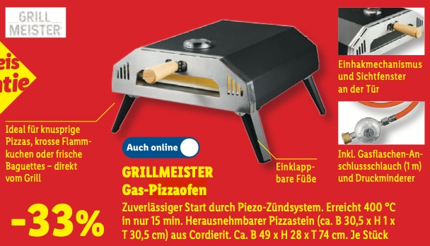 Grillmeister Gas-Pizzaofen im Lidl Prospekt ab dem 07.05.2026