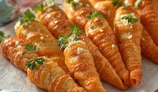 Blätterteig Möhren