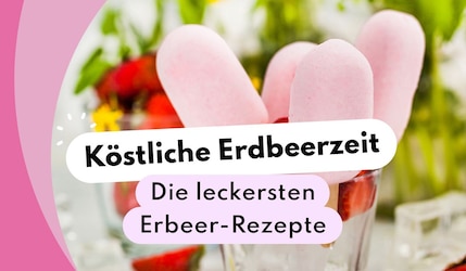 Erdbeereis am Stil