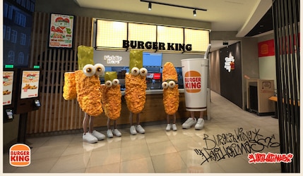 Burger King® Frickles Kunst in einer Burger King Filiale