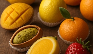Fruchtdesserts im Stil von Cedric Grolet
