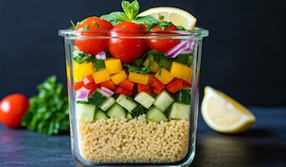 Couscous-Salat to go - das schnelle Meal Prep Rezept!