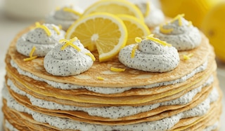 Jetzt aktuellen Artikel über Deutsche Post lesen Crêpe-Torte mit Zitrone und Mohn - so geht Sommer!