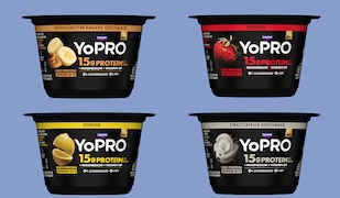 Danone YoPRO Sortiment in vier Sorten
