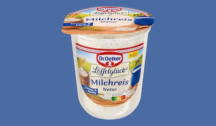 Neu von Dr. Oetker: Milchreis als Löffelglück!