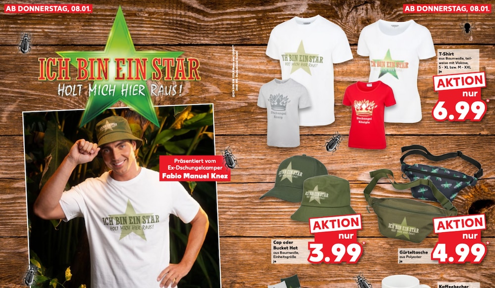 Dschungelcamp Kollektion bei Kaufland ab dem 08.01.2026