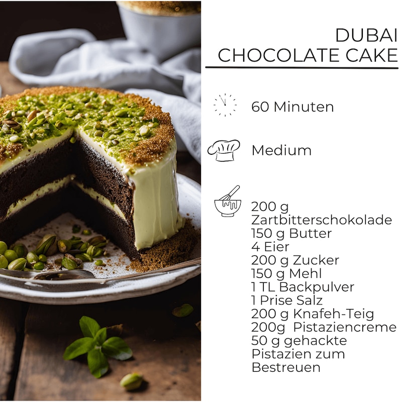 Dubai Schokoladenkuchen