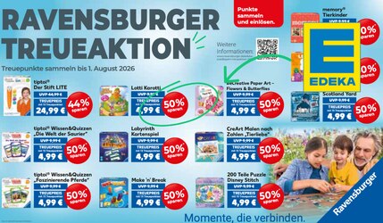 EDEKA Südbayern Ravensburger Treueaktion 2026: Spielend leicht sparen!