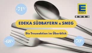 EDEKA Südbayern SMEG Treueaktion Slogan mit Logos