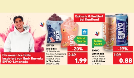 EMYO Neuheit: Pretty Peach Sorte als Limo & Ice Balls
