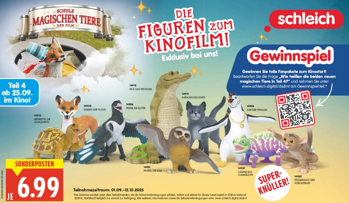 Edeka schleich Gewinnspiel Die Schule der magischen Tiere