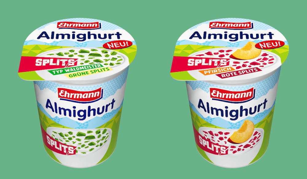 Ehrmann Almighurt Splits in zwei Sorten