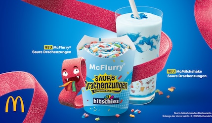 hitschies Saure Drachenzungen bei McDonald's - der neue McFlurry® & McMilchshake!