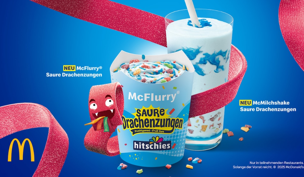 hitschies Saure Drachenzungen bei McDonald's - der neue McFlurry® & McMilchshake!