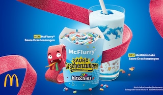 Jetzt aktuellen Artikel über McDonald's lesen hitschies Saure Drachenzungen bei McDonald's - der neue McFlurry® & McMilchshake!