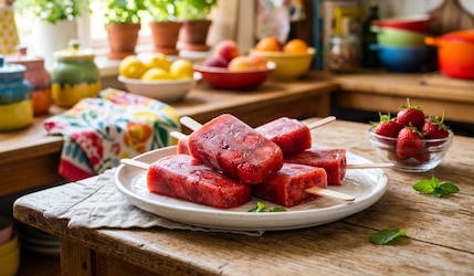 Erdbeer Popsicles