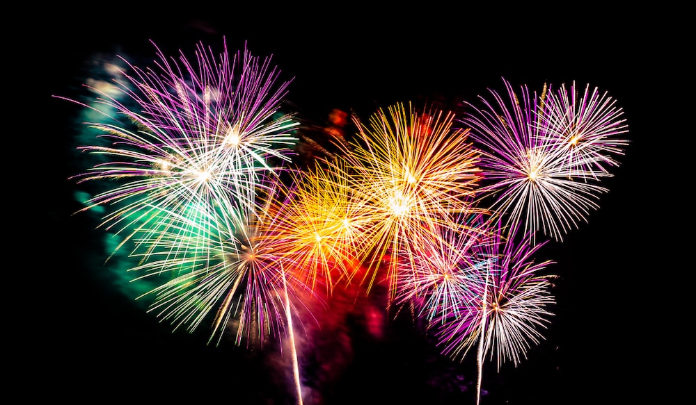 Feuerwerk im Nachthimmel