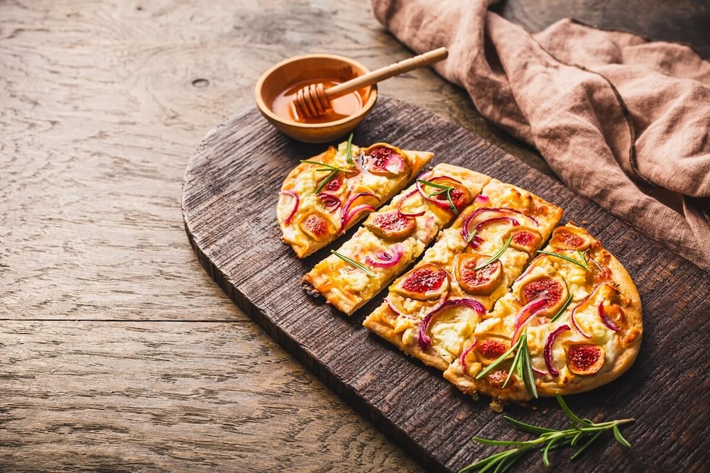 Rezept für Flammkuchen mit Feige