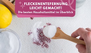 Fleckentfernung leicht gemacht! Die besten Haushaltsmittel im Überblick Fleckentfernung leicht gemacht! Die besten Haushaltsmittel im Überblick