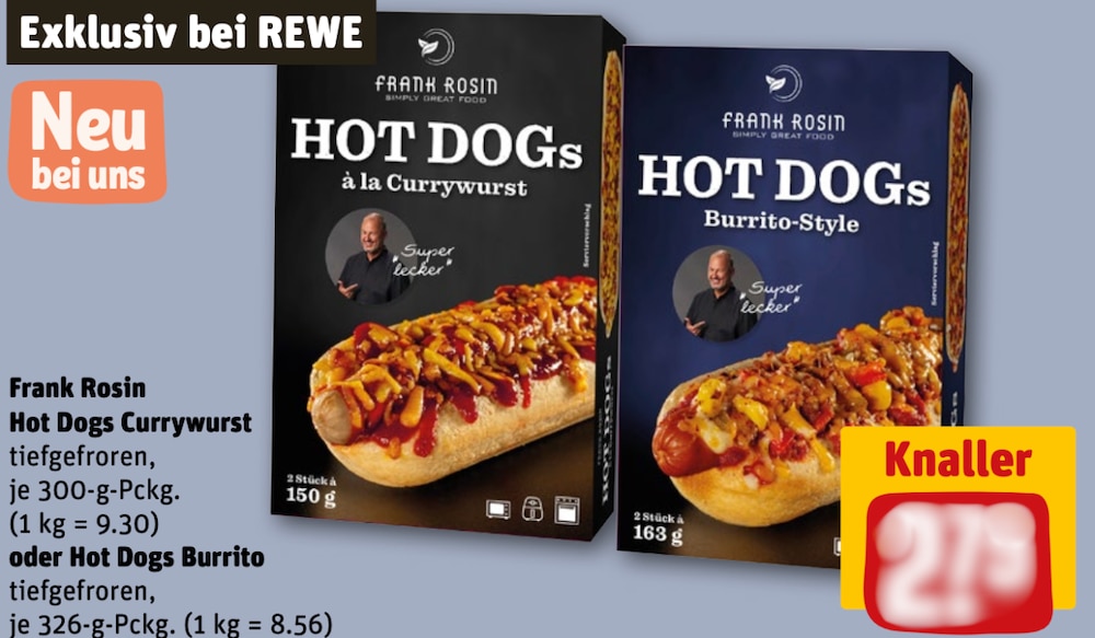 Frank Rosin Hot Dogs REWE Prospekt 09.03.2026