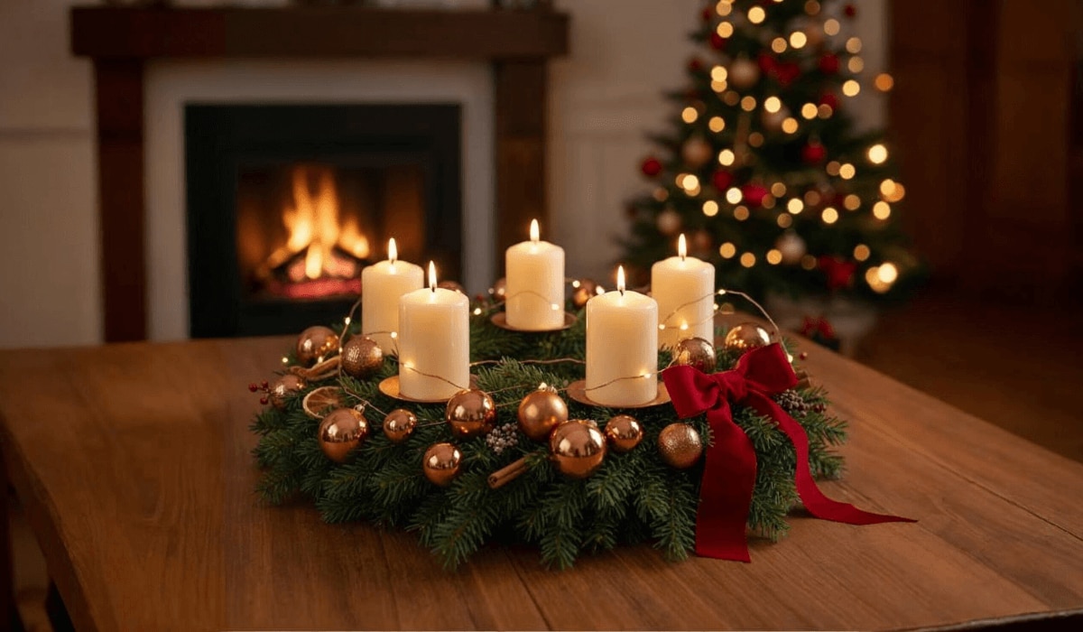 Glamouröser Adventskranz mit Kupferkugeln (1).png