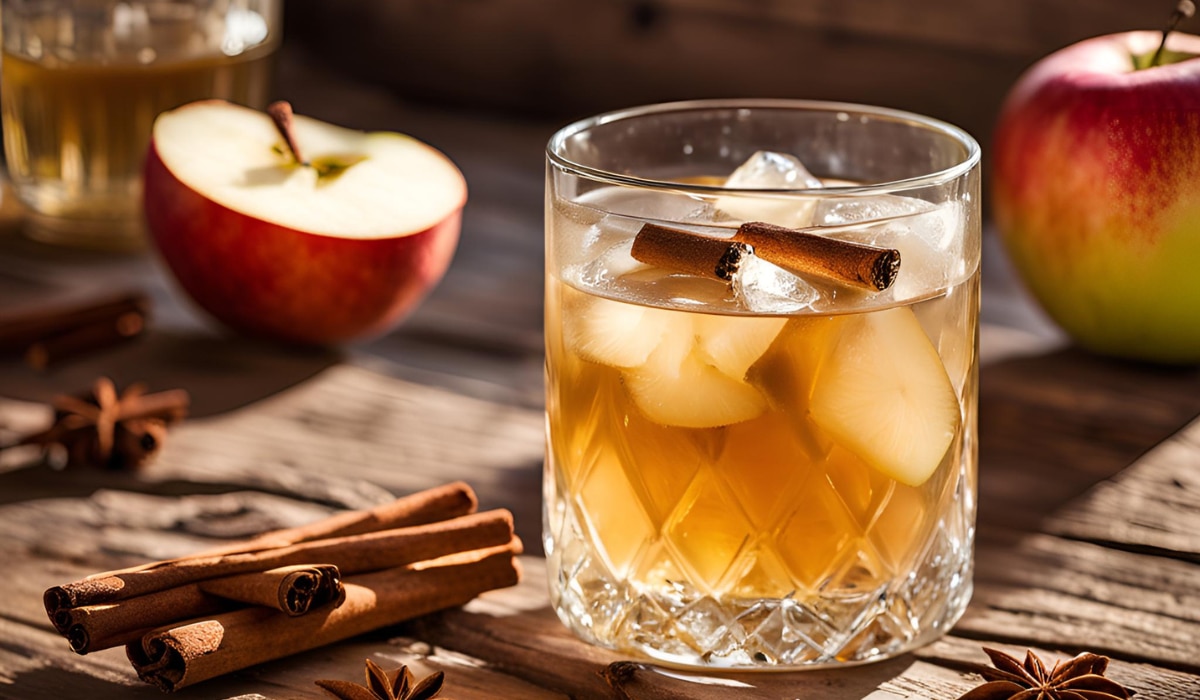 Apple-Honey Gin in einem Glas