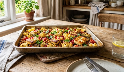 Halloumi Traybake: Das schnelle Alltags-Rezept
