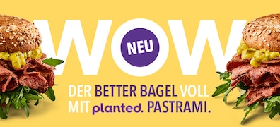Hans im Glück Planted Pastrami Bagel Promo Bild