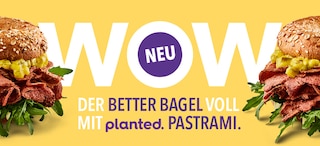 Aktueller Artikel zu Perücke Hans im Glück x Planted Pastrami Bagel - zum Start gratis testen!