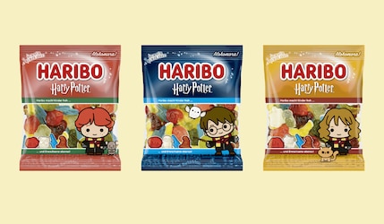 Haribo Harry Potter Edition in drei Designs Packshots 2024