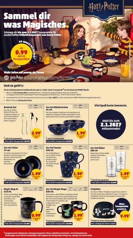 Harry Potter Treueaktion im Penny Prospekt 12.10.2026