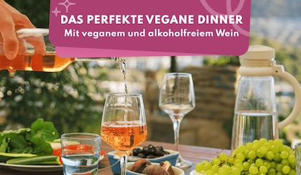Header Image Das perfekte vegane Dinner mit veganem und alkoholfreien Wein
