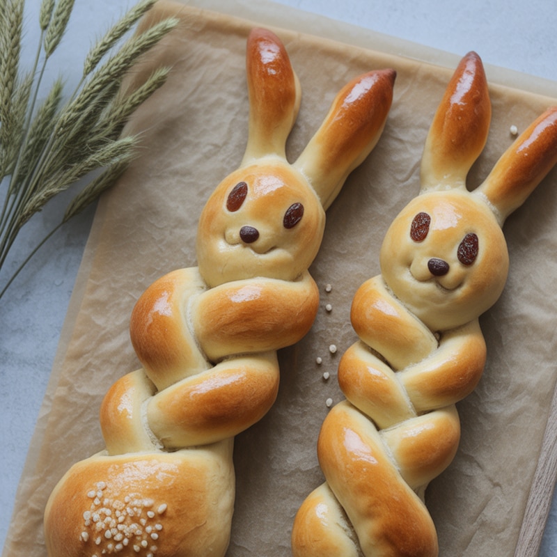 Osterhase aus Hefeteig