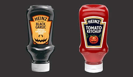Heinz Ketchup und Knoblauch Sauce Halloween Edition