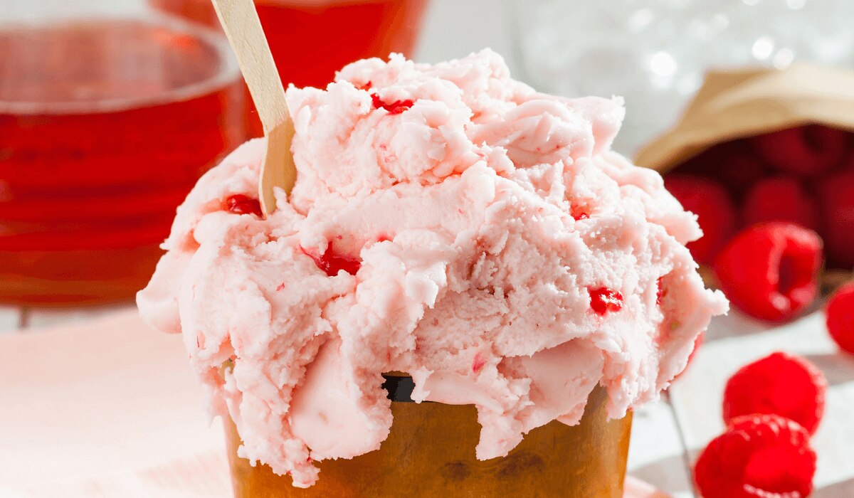 Kokos-Himbeer Eis