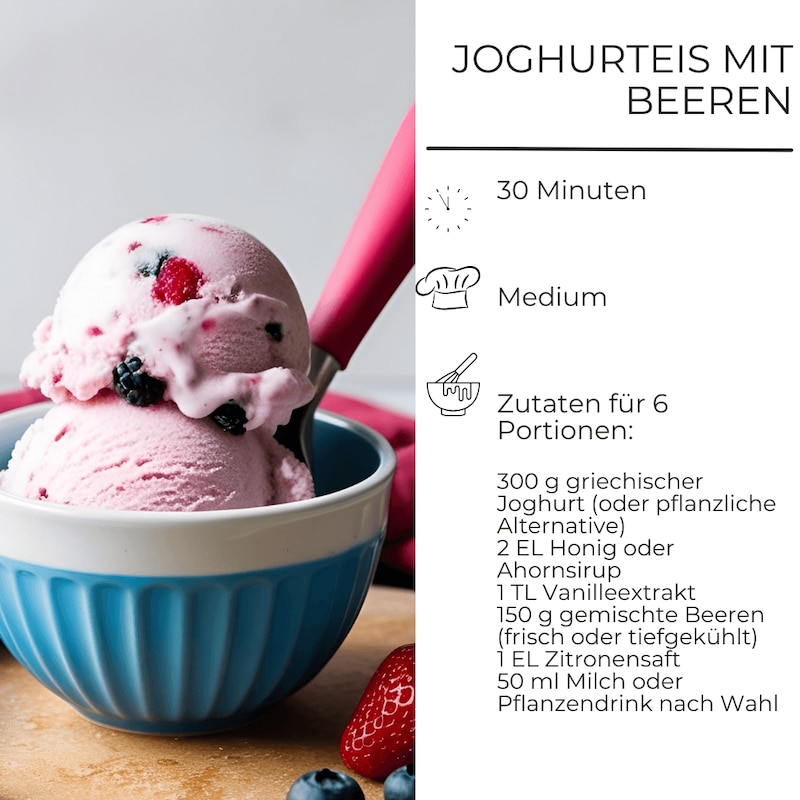 Joghurteis mit Beeren